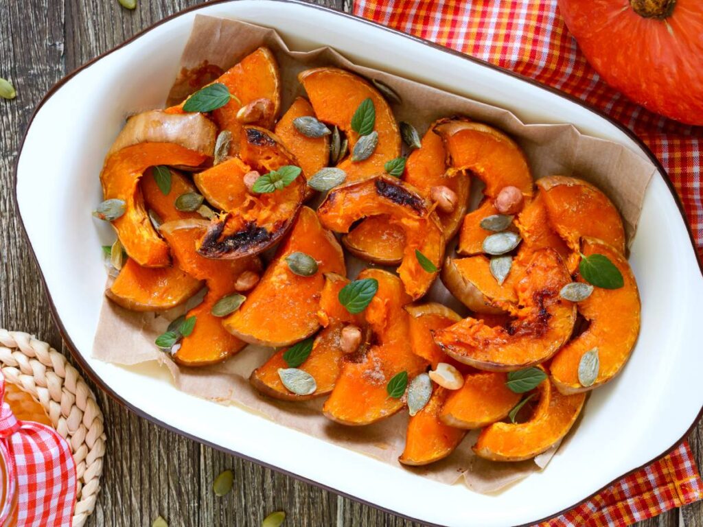 Ciekawa propozycja podania dyni pieczonej z miodem